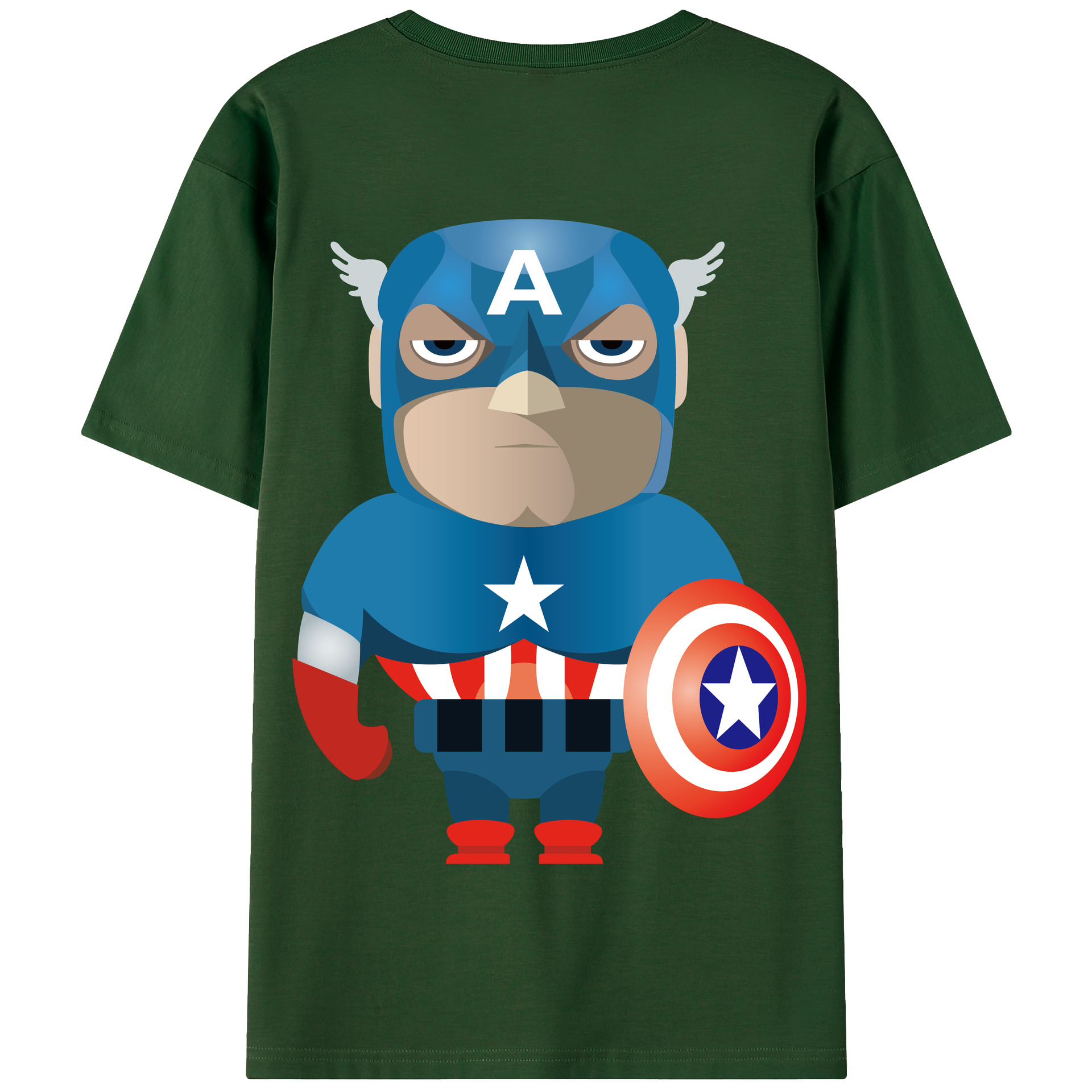 （画像用） アベンジャーズ The Avengers 綿100％半袖Tシャツ（背面プリント）